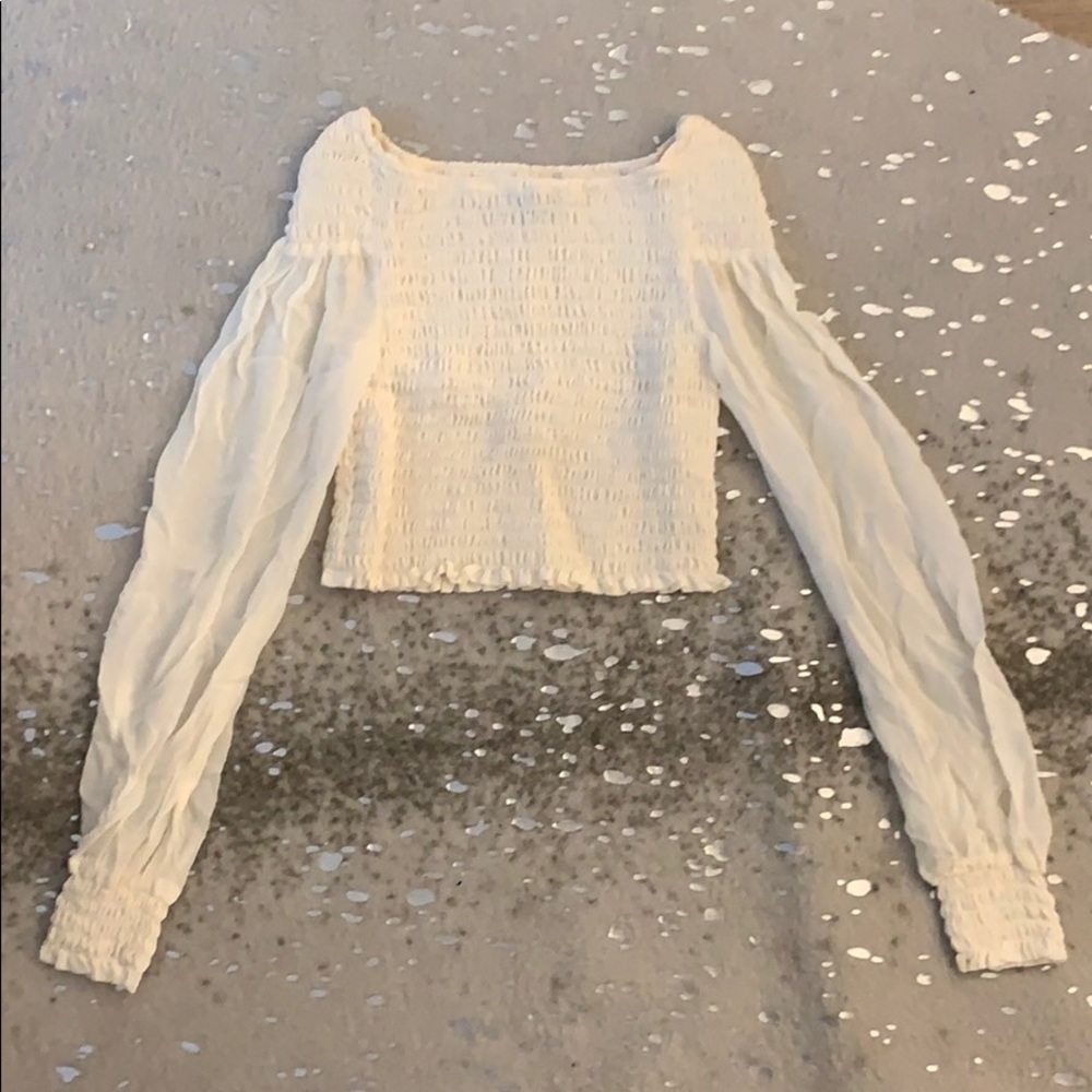 Reformation ivory cropped top